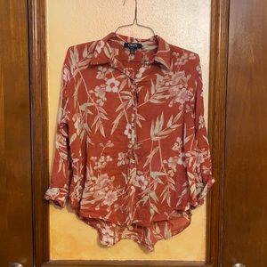 Chaps three quarter sleeve blouse